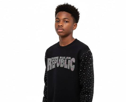 Rhinestone Crew neck